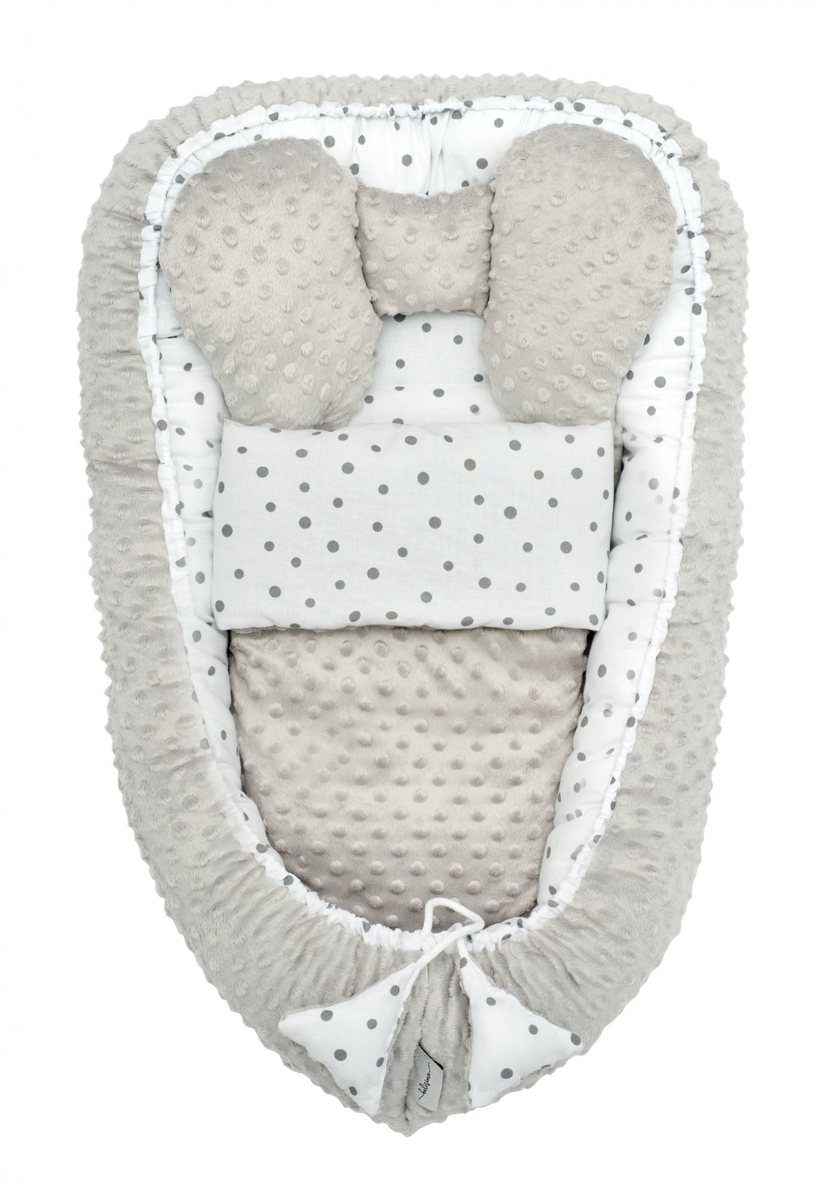 Belisima Minky Cocoon With Blanket Confetti Grey