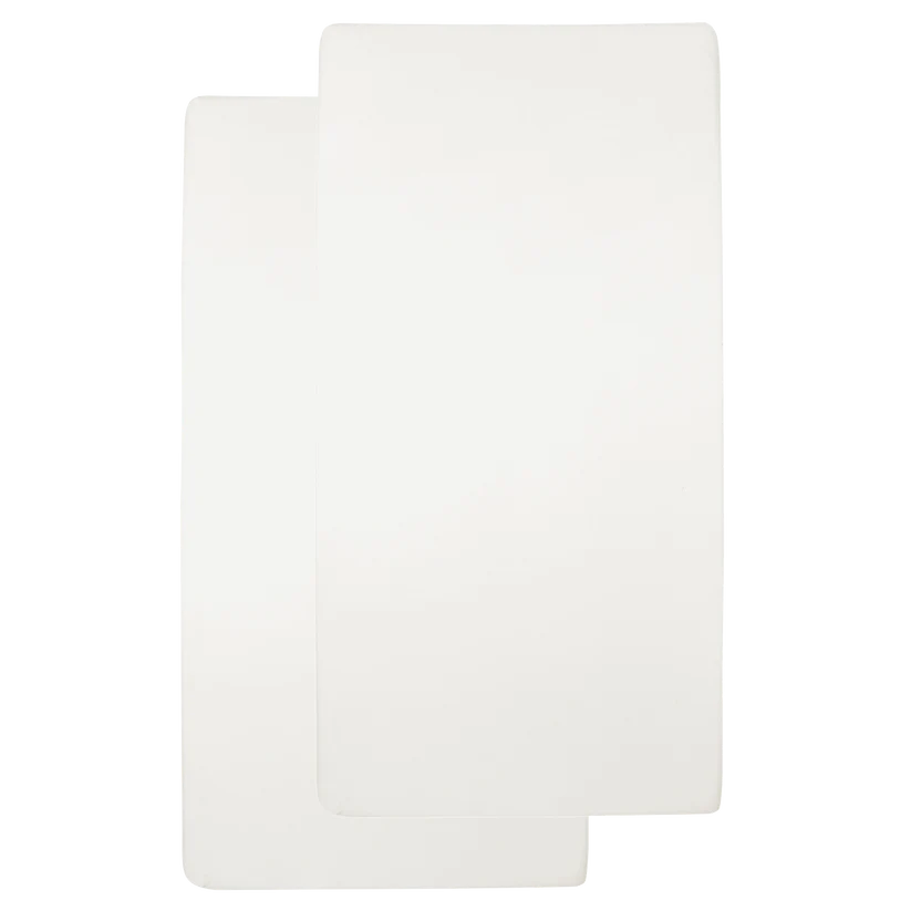 Meyco Fitted Sheet Jersey 2 PACK 50x90cm Offwhite