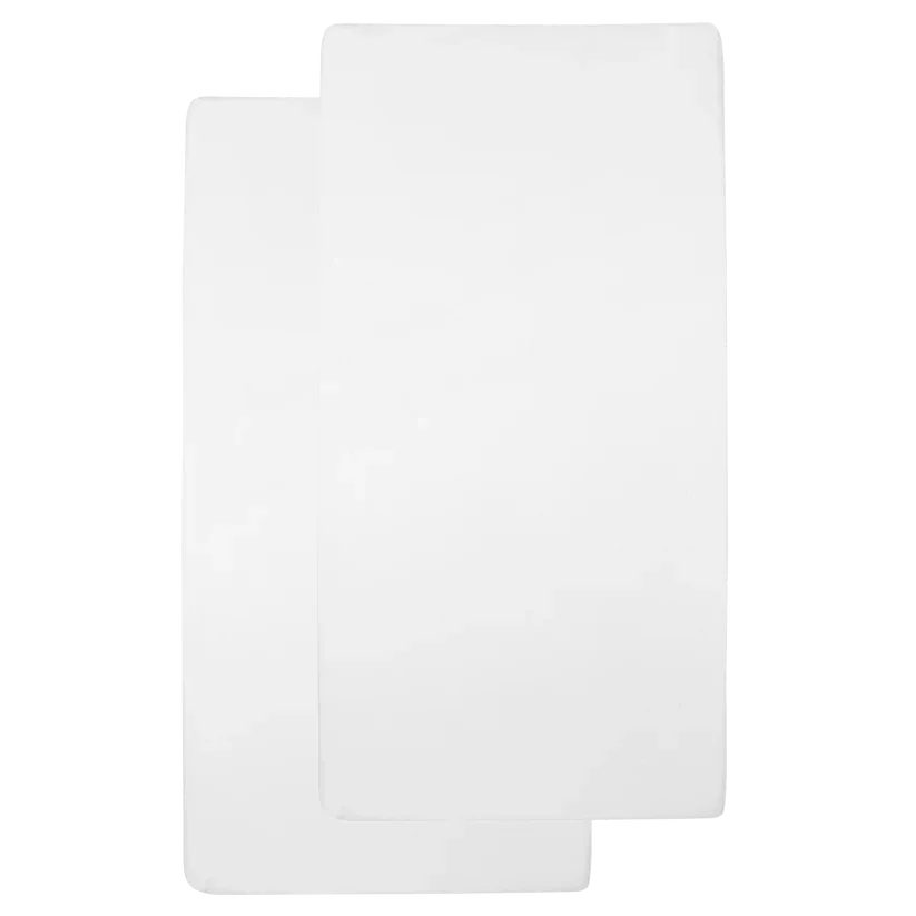 Meyco Fitted Sheet Jersey 2 PACK 50X90CM White