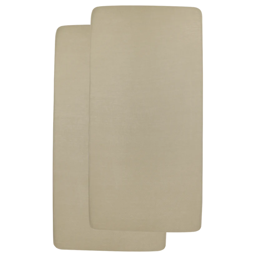 Meyco Fitted Sheet Jersey 2 pack 60x120cm Taupe