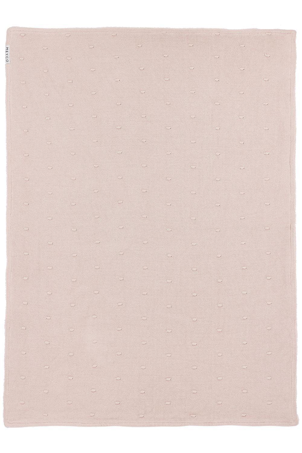 Cot Blanket Velvet Knots Teddy - Soft Pink 100x150cm - Mari Kali Stores Cyprus