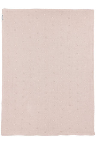 Cot Blanket Velvet Knots Teddy - Soft Pink 100x150cm - Mari Kali Stores Cyprus