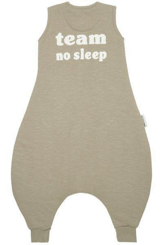 Meyco Baby Winter Sleep Overall Jumper Slub/team No Sleep - Taupe/offwhite - 104cm - Mari Kali Stores Cyprus