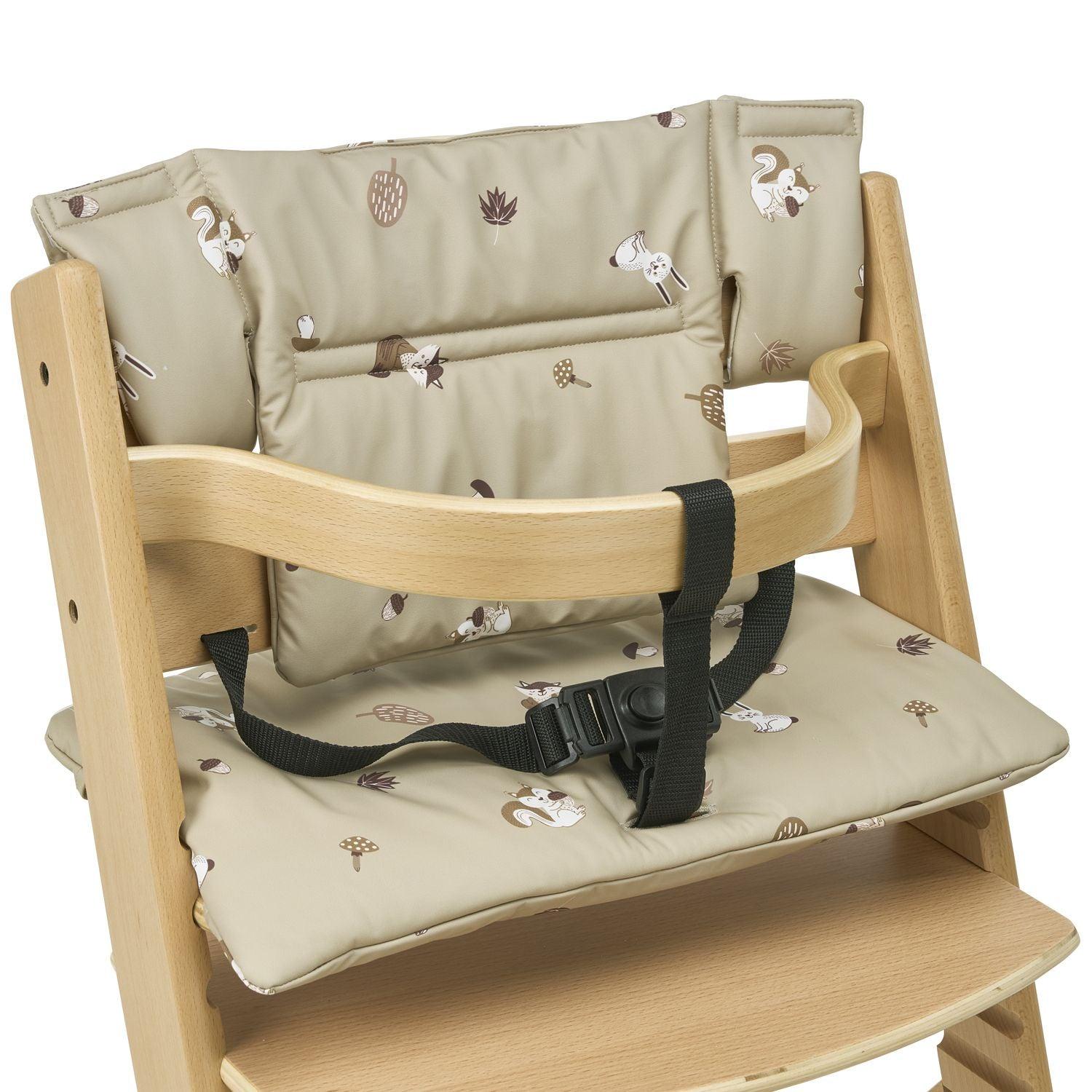 Meyco Baby Highchair Cushion for Growth Chair Forest Animals - Sand - Mari Kali Stores Cyprus