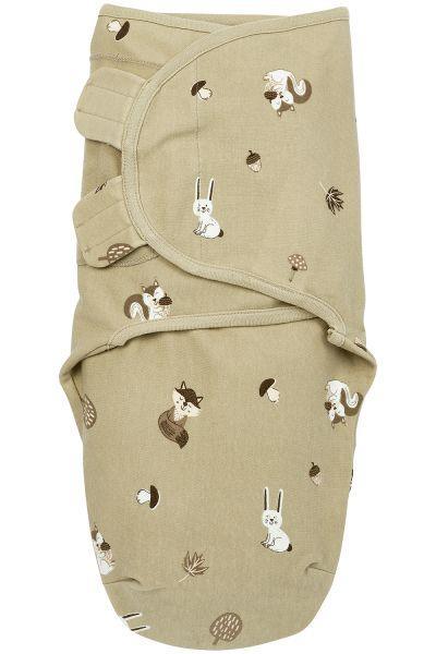 Meyco Swaddle Forest Animals - Sand - 0-3 Months - Mari Kali Stores Cyprus