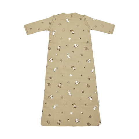 Meyco Baby sleeping bag with zip-off sleeves Forest Animals Sand 90 cm