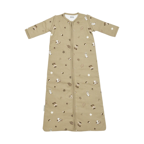 Meyco Baby sleeping bag with zip-off sleeves Forest Animals Sand 90 cm