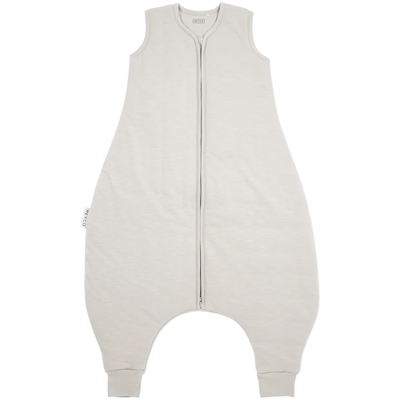 Meyco Sleeping bag jumper lined interlock jersey Slub Greige 104 cm