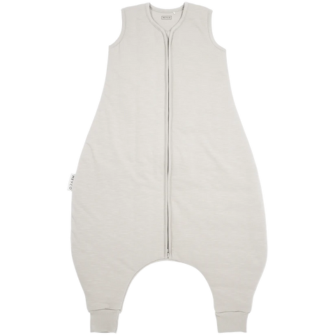 Meyco Sleeping bag jumper lined interlock jersey Slub Greige 104 cm