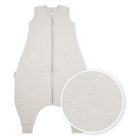 Meyco Sleeping bag jumper lined interlock jersey Slub Greige 104 cm