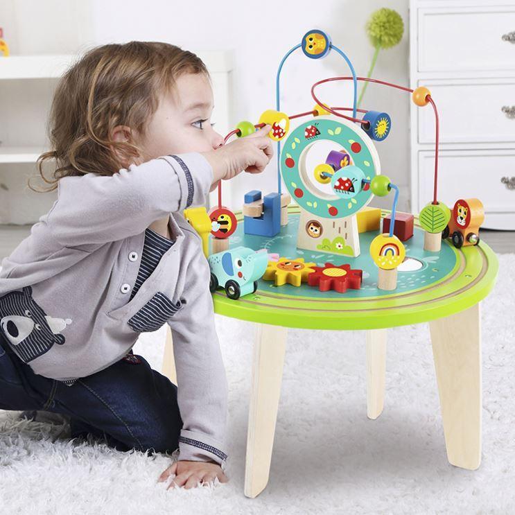 Tooky Toys Wooden Activity Table for 2 years + - Mari Kali Stores Cyprus