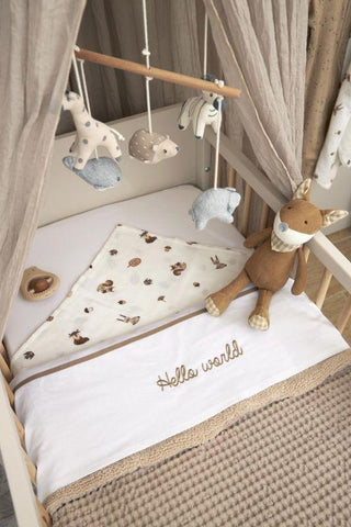 Meyco Baby Mulin Square 3-Pack - Forest Animals, Toffee (70x70cm) - Mari Kali Stores Cyprus