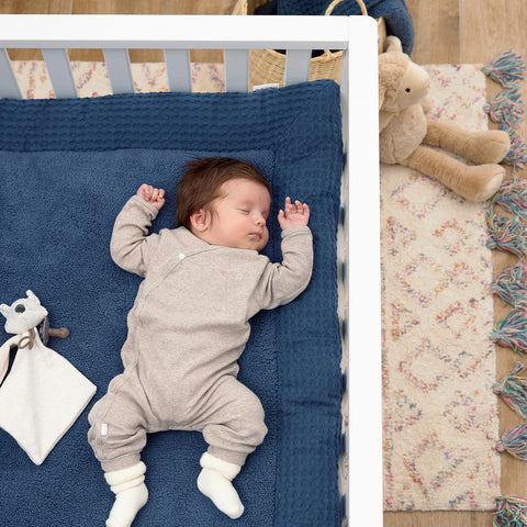 Meyco Playpen Mattress Waffle Indigo