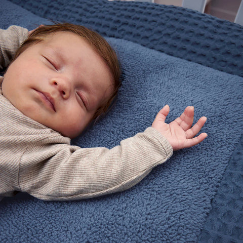 Meyco Playpen Mattress Waffle Indigo