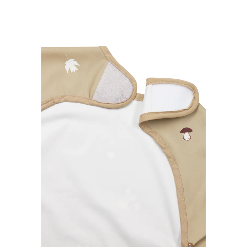 Meyco Bib with Sleeves Forest Animals Sand