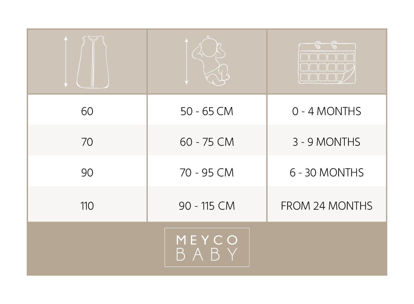 Meyco Sleeping Bag Muslin Stripe - Sand - 110CM