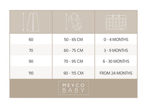 Meyco Sleeping Bag Muslin Stripe - Sand - 110CM