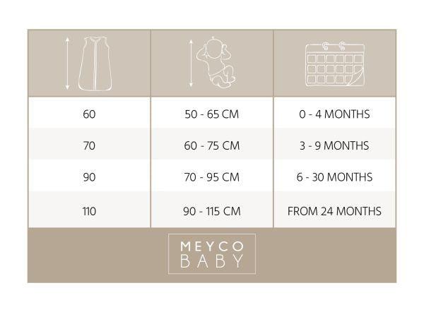 Meyco Sleeping Bag Muslin Stripe - Sand - 90cm