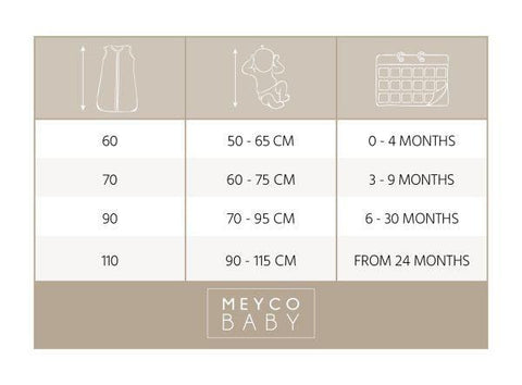 Meyco Sleeping Bag Muslin Stripe - Sand - 90cm - Mari Kali Stores Cyprus