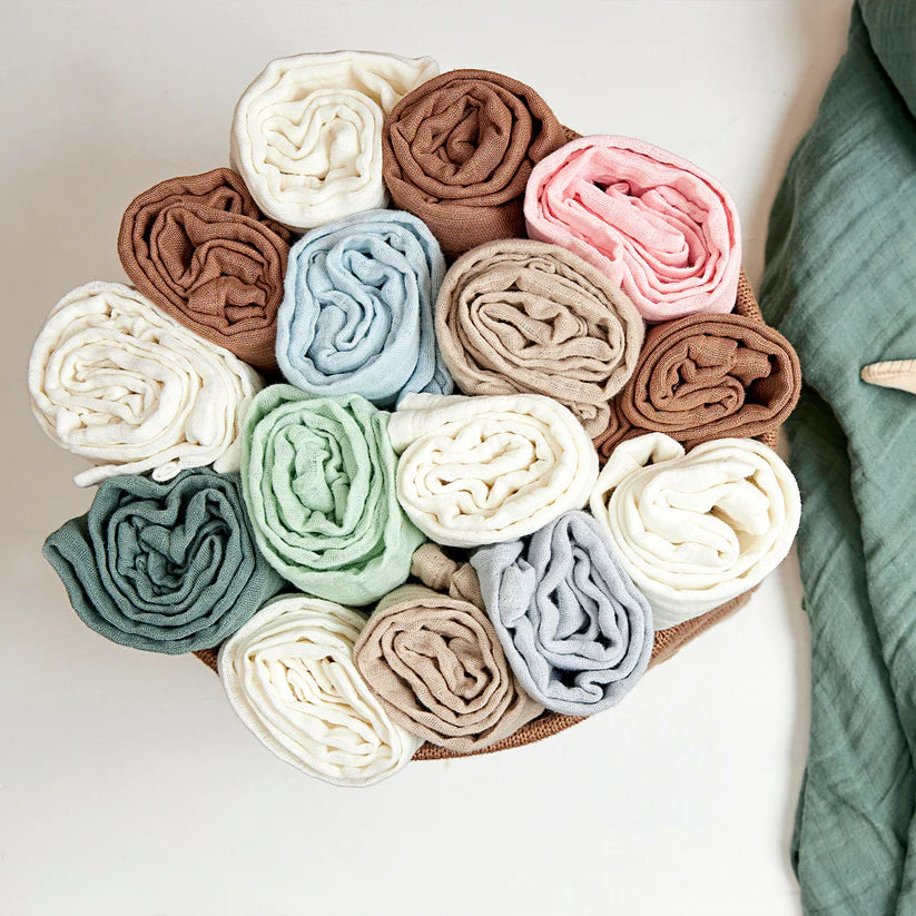Meyco Muslin Cloths Pre-washed Muslin 2 Pack 120x120cm Offwhite/Sand
