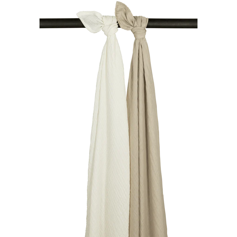 Meyco Muslin Cloths Pre-washed Muslin 2 Pack 120x120cm Offwhite/Sand