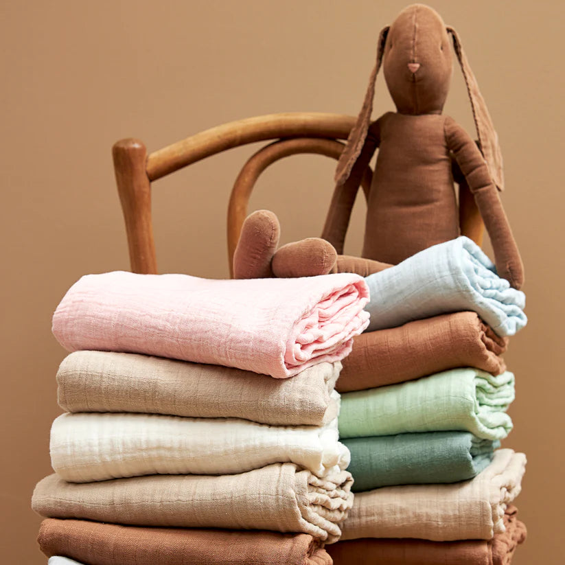 Meyco Muslin Cloths Pre-washed Muslin 2 Pack 120x120cm Offwhite/Sand