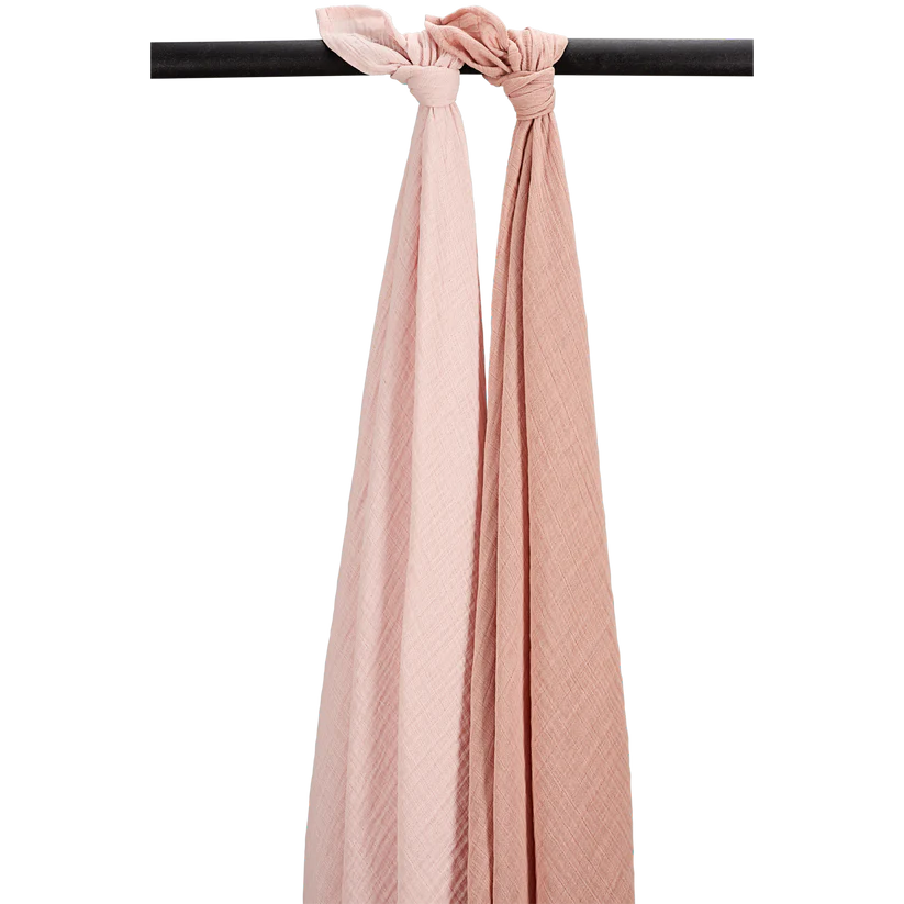 Meyco Muslin Cloths Pre-washed Muslin 2Pack Soft Rose/Rose