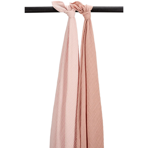 Meyco Muslin Cloths Pre-washed Muslin 2Pack Soft Rose/Rose