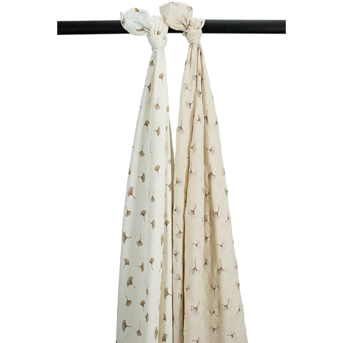 Meyco Muslin Cloths Pre-washed Muslin Ginkgo Offwhite/Soft sand
