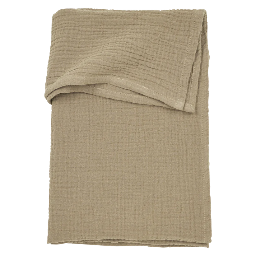 Meyco Bed Sheet Pre-washed Muslin 100x150cm Taupe
