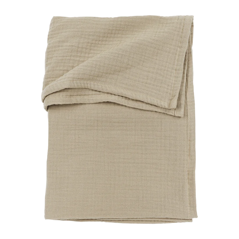 Meyco Bed Sheet Pre-washed Muslin Sand 75x100cm