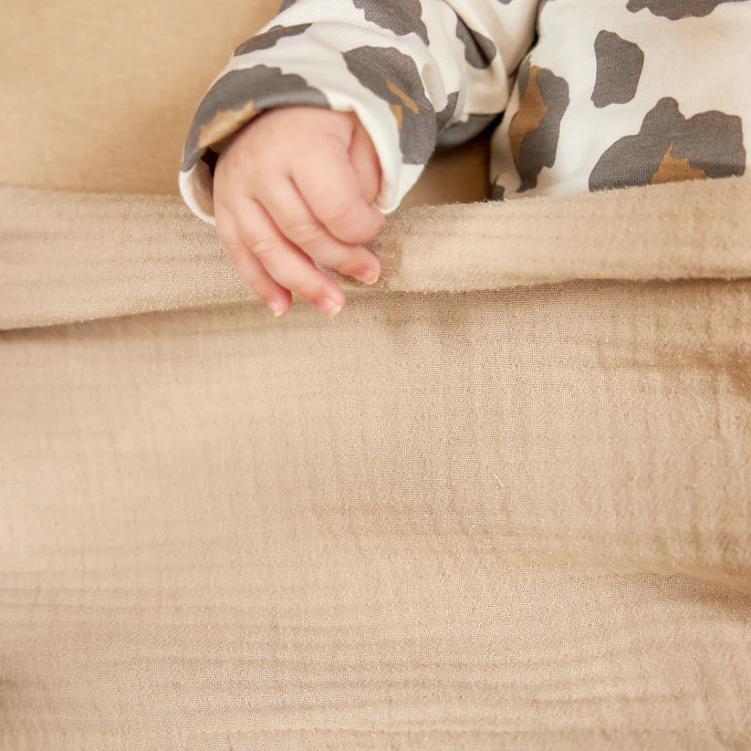 Meyco Bed Sheet Pre-washed Muslin Sand 75x100cm