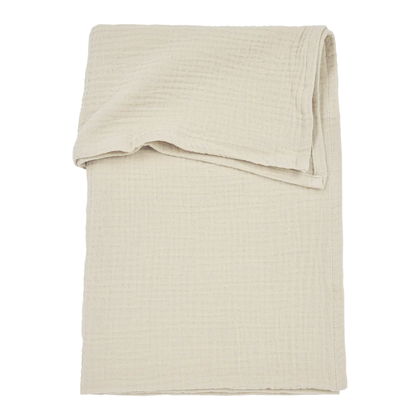 Meyco Bed Sheet Pre-washed Muslin Soft Sand 100x150cm