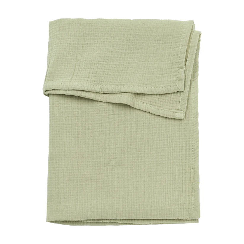 Meyco Bed Sheet Pre-washed Muslin Soft Olive