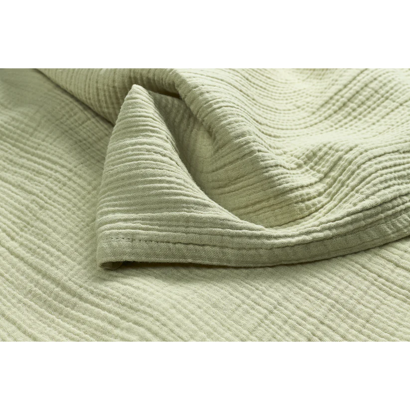 Meyco Bed Sheet Pre-washed Muslin Soft Olive