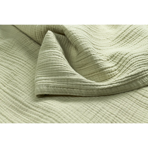 Meyco Bed Sheet Pre-washed Muslin Soft Olive