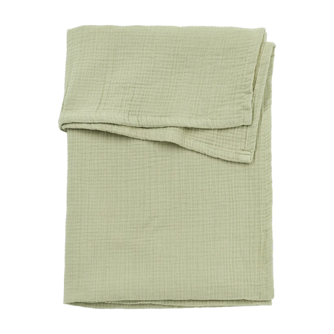 Meyco Bed Sheet Pre-washed Muslin Soft Olive