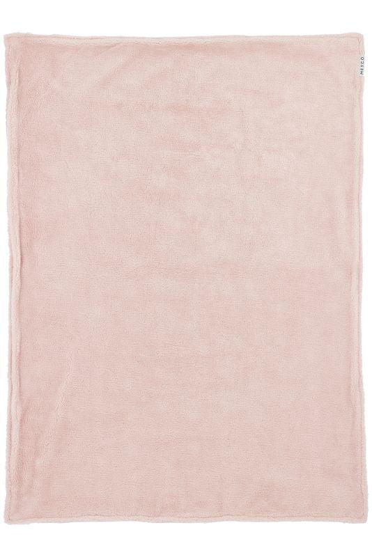 Crib Blanket Velvet Knots Teddy - Soft Pink 75x100cm - Mari Kali Stores Cyprus