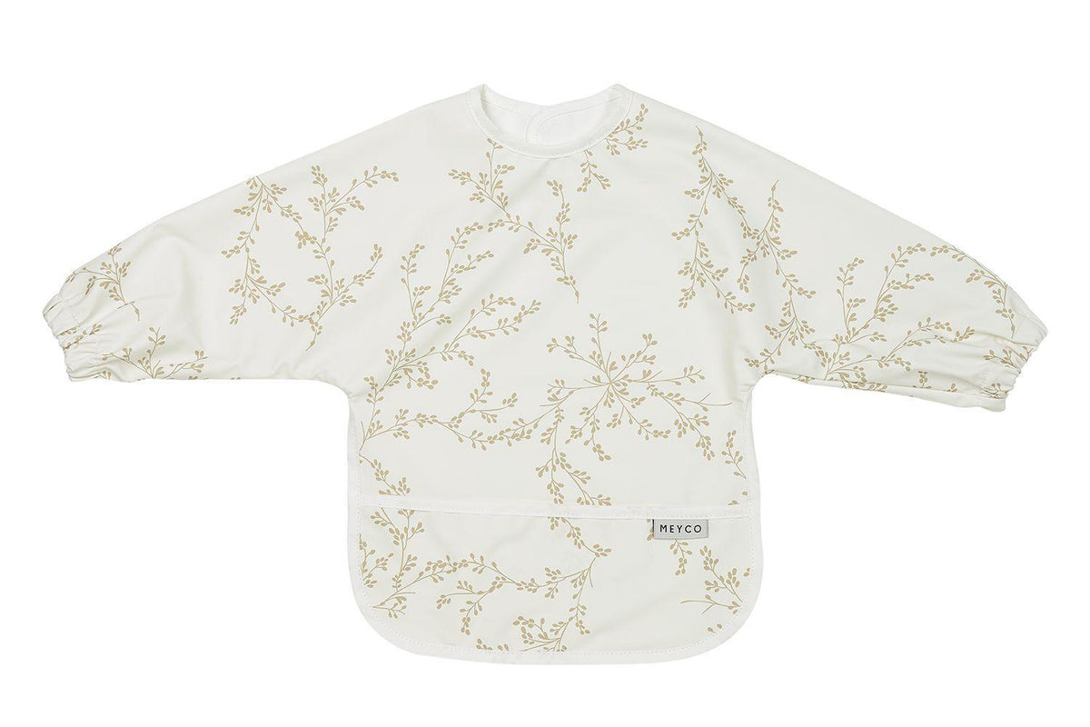 Meyco Baby Bib with Sleeves Branches - Sand - Mari Kali Stores Cyprus