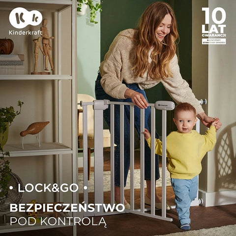 KinderKraft Child Safety Stair Gate LOCK&GO