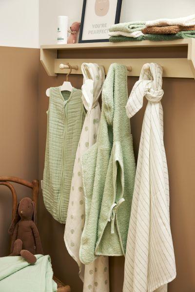 Meyco Swaddle 2-pack Muslin Dot Stripe - Soft Green - 120x120cm