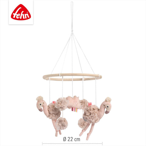 Fehn Wooden mobile flamingo, Pink