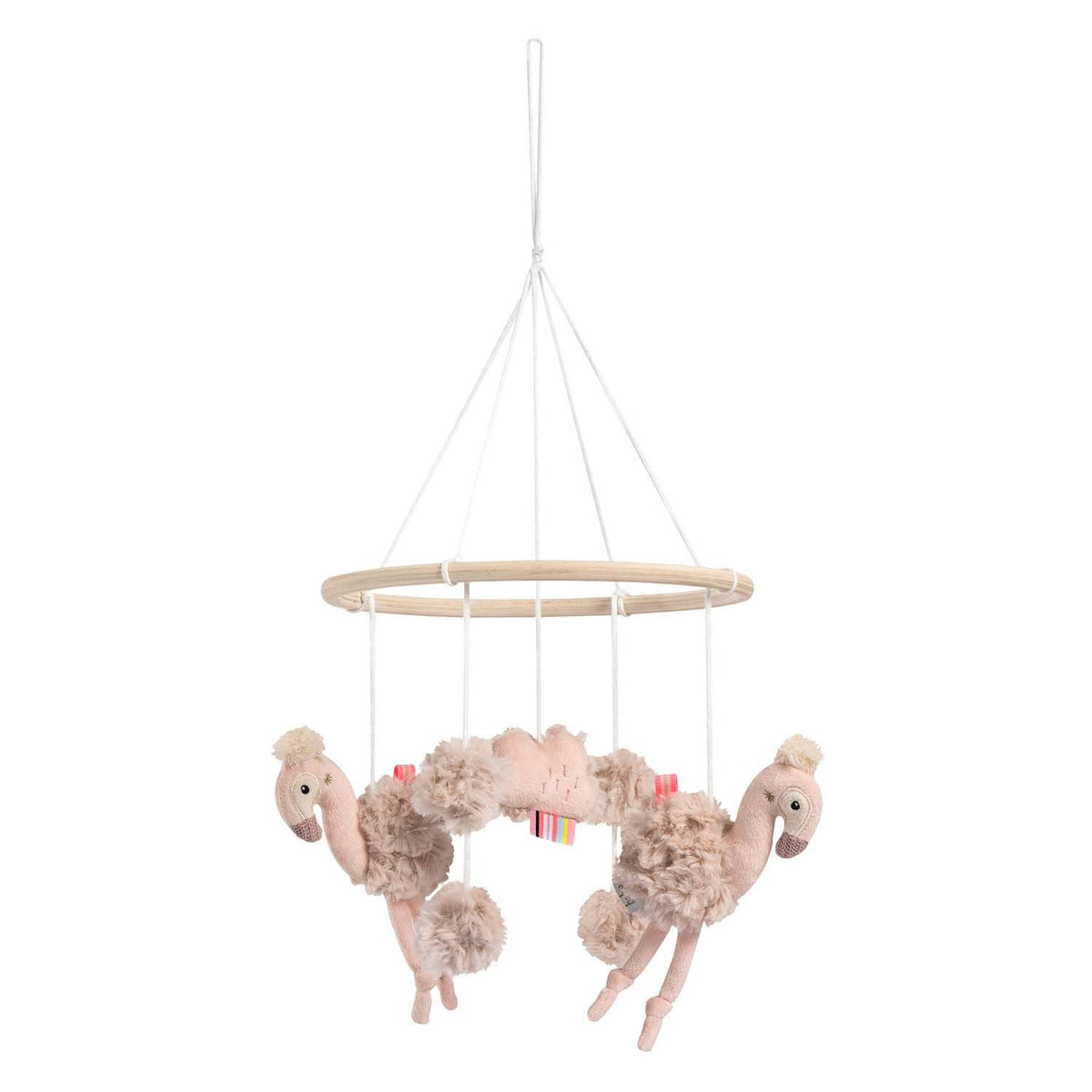 Fehn Wooden mobile flamingo, Pink