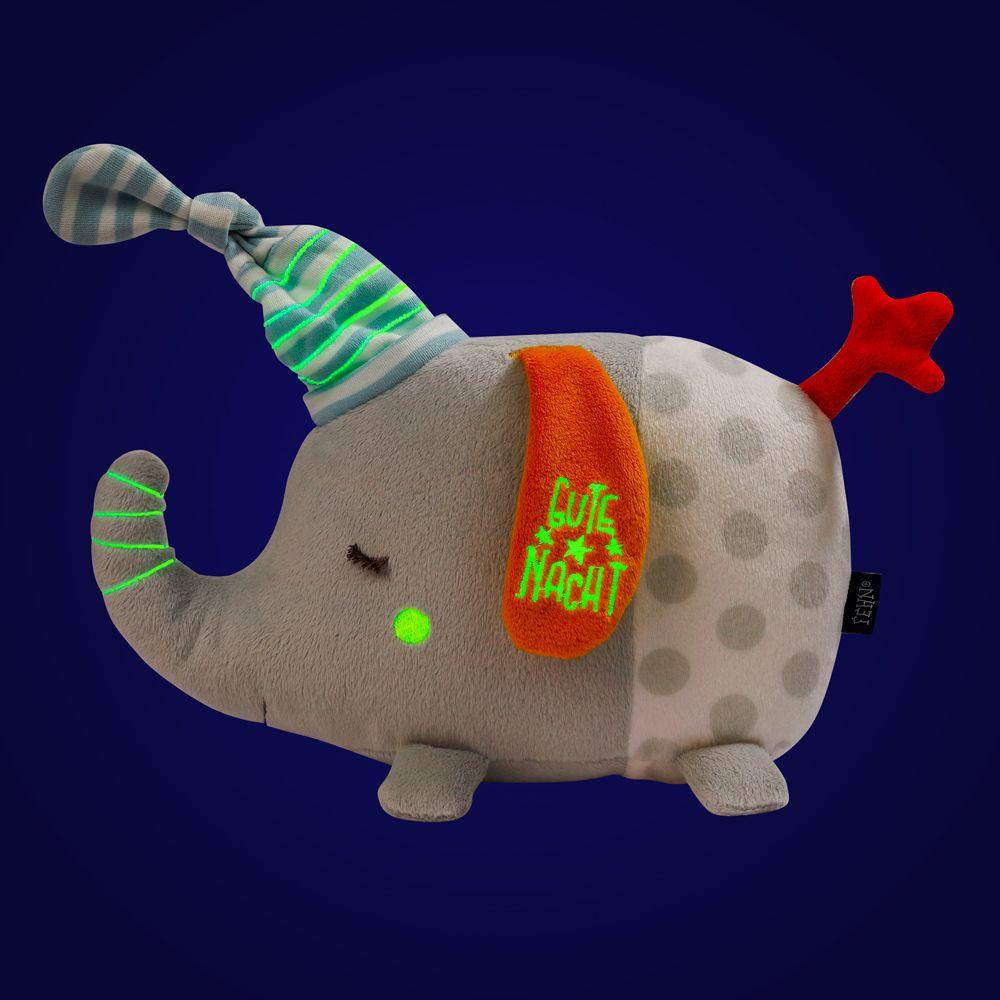 Fehn Plush toy with light elephant, GoodNight Slon