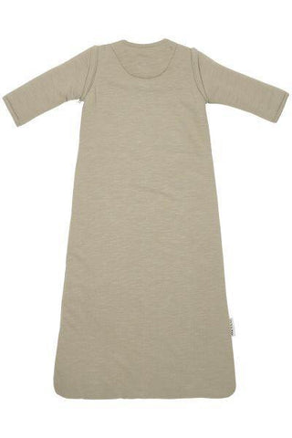 Meyco Baby Sleeping Bag With Detachable Sleeves Slub/smile - Taupe/offwhite - 70cm - Mari Kali Stores Cyprus