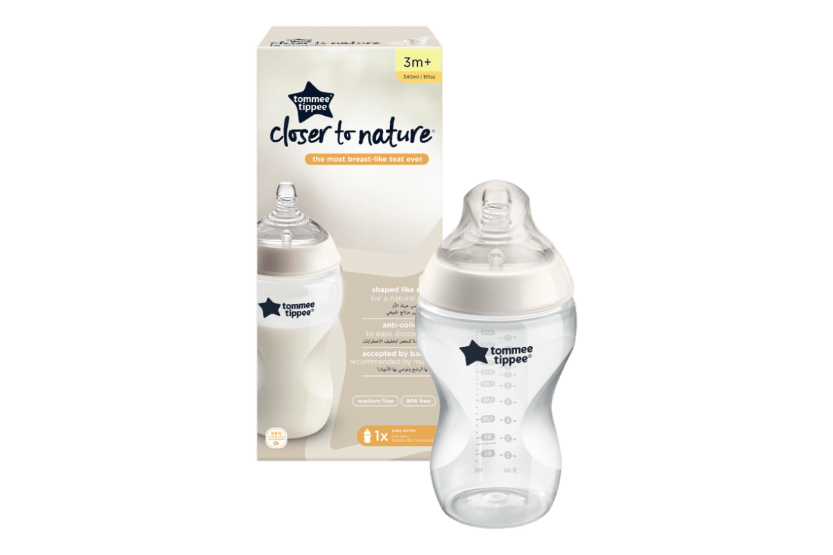 Tommee Tippee Baby bottle Closer to nature medium flow 340ml 3m+ - Mari Kali Stores Cyprus