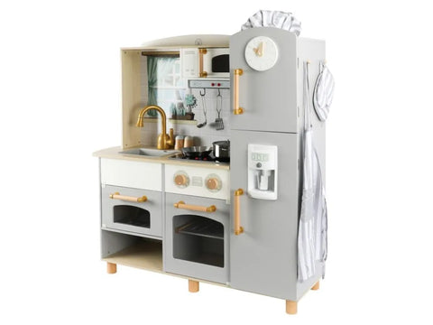 ElisDesign Premium wooden kitchen for kids with extended accessories + FREE textile set