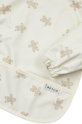 Meyco Baby Bib with Sleeves Gingerbread - Soft Sand - Mari Kali Stores Cyprus