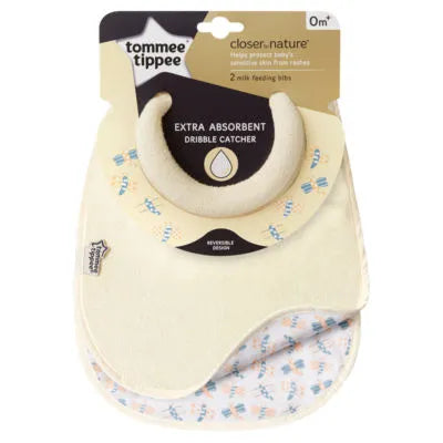 Tommee Tippee 2-Pack Milk Feeding Bibs (0M+) - Mari Kali Stores Cyprus