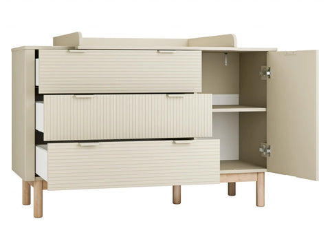 Pinio Dresser and Door Chest Champange